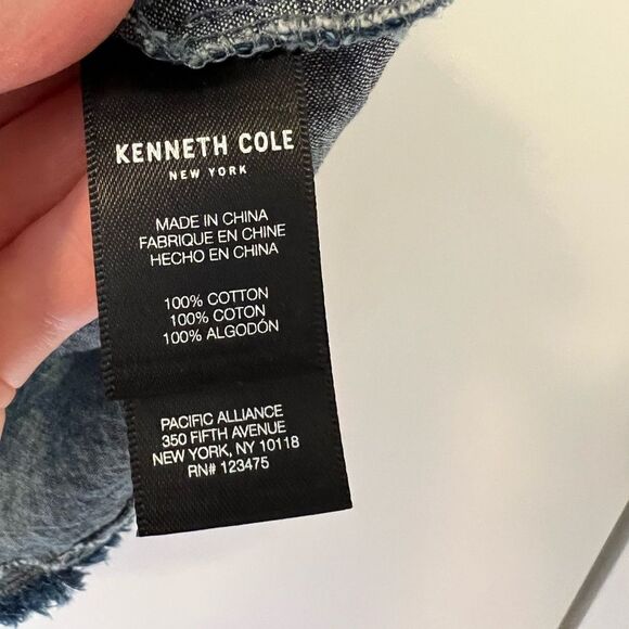 Kenneth Cole light denim cotton tank top - Picture 3 of 4